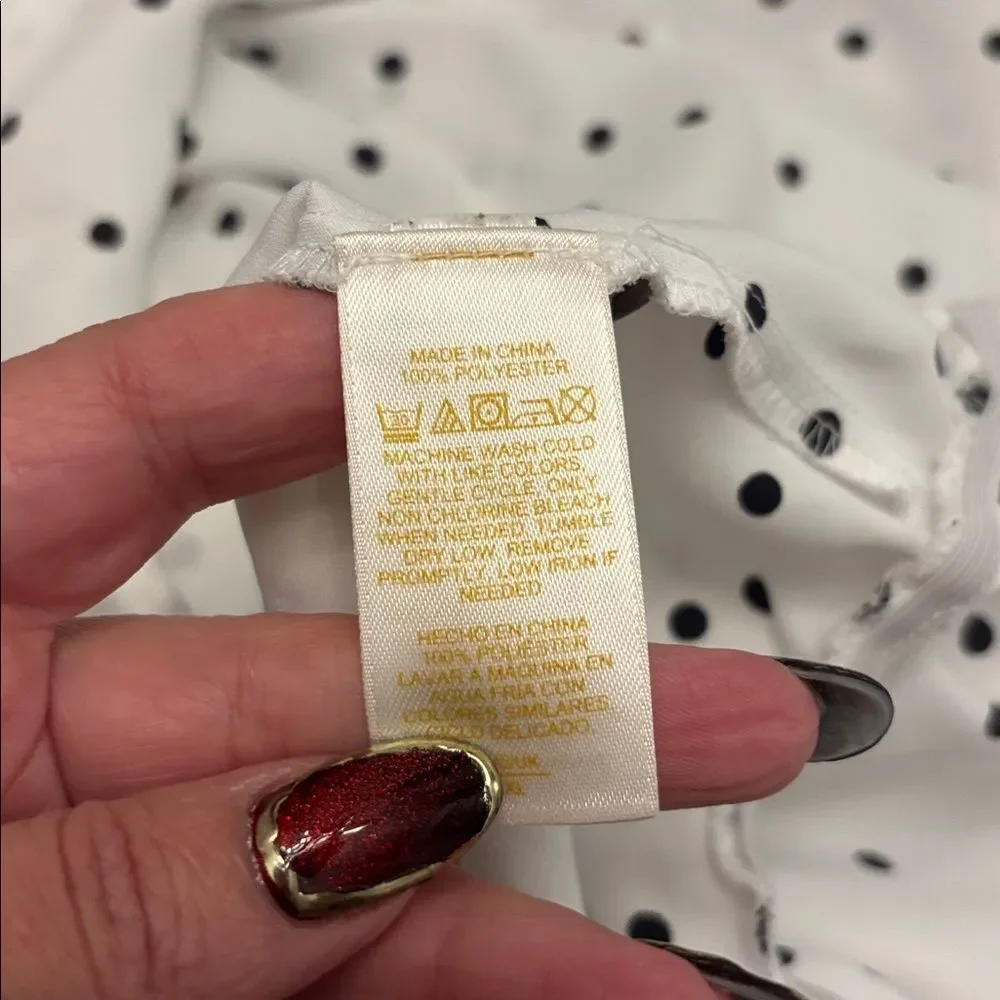 Kate Spade White and Black Polka Dot romper, XL